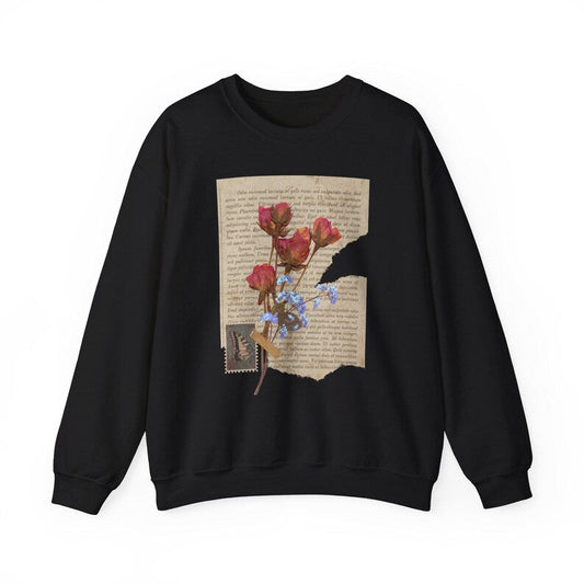 Pressed Flowers Vintage Paper Sweater