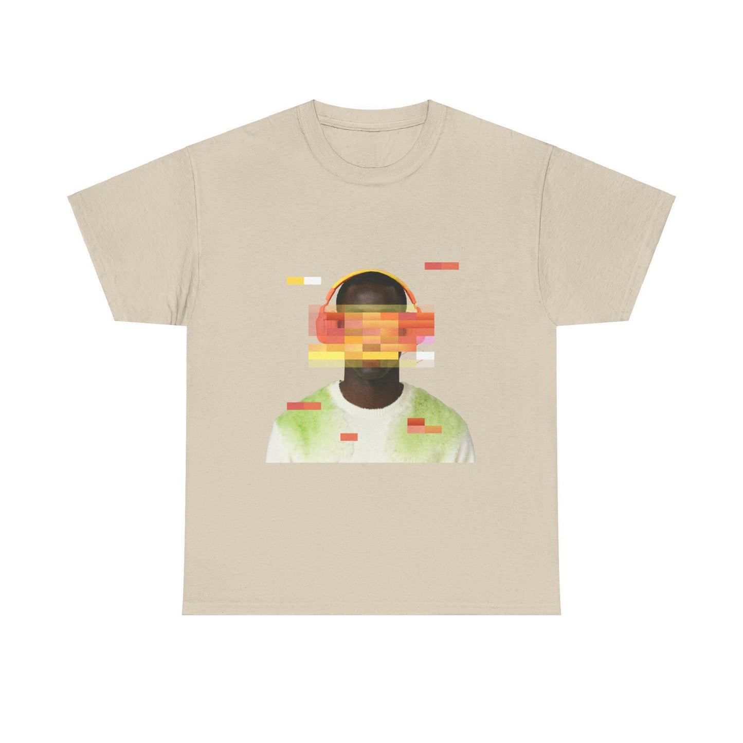 Glitch Art Headphones Graphic Tee