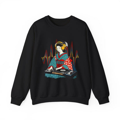 Geisha DJ Art Japanese Vibe Sweater