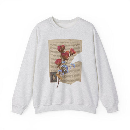 Pressed Flowers Vintage Paper Sweater