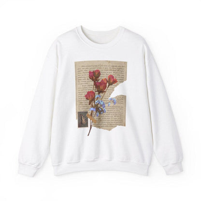 Pressed Flowers Vintage Paper Sweater