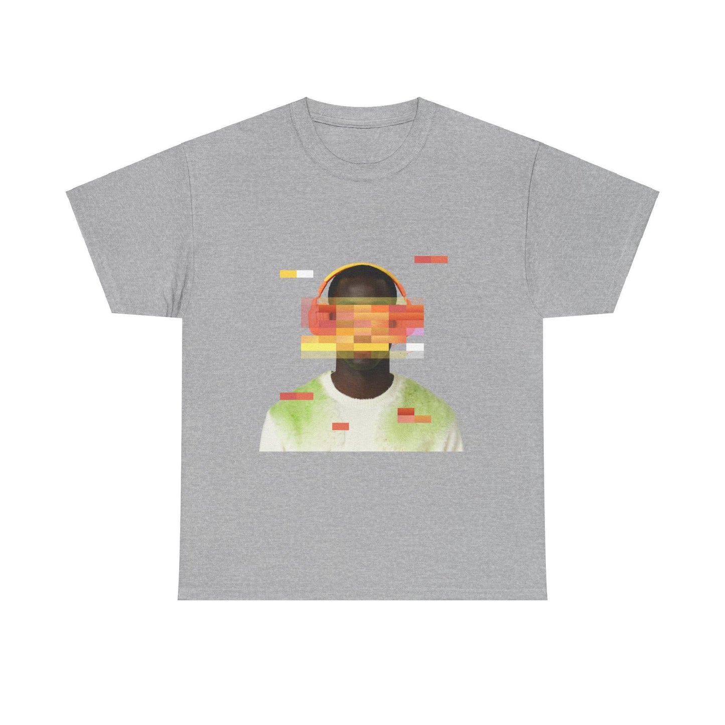Glitch Art Headphones Graphic Tee