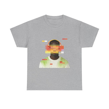 Glitch Art Headphones Graphic Tee