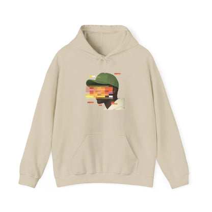 Glitch Pixel Green Cap Hoodie