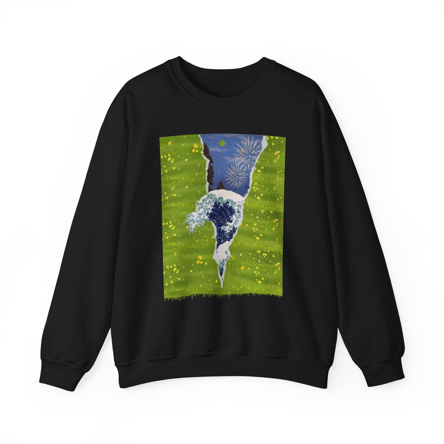 Fireworks Ocean Flow Graphic Sweater