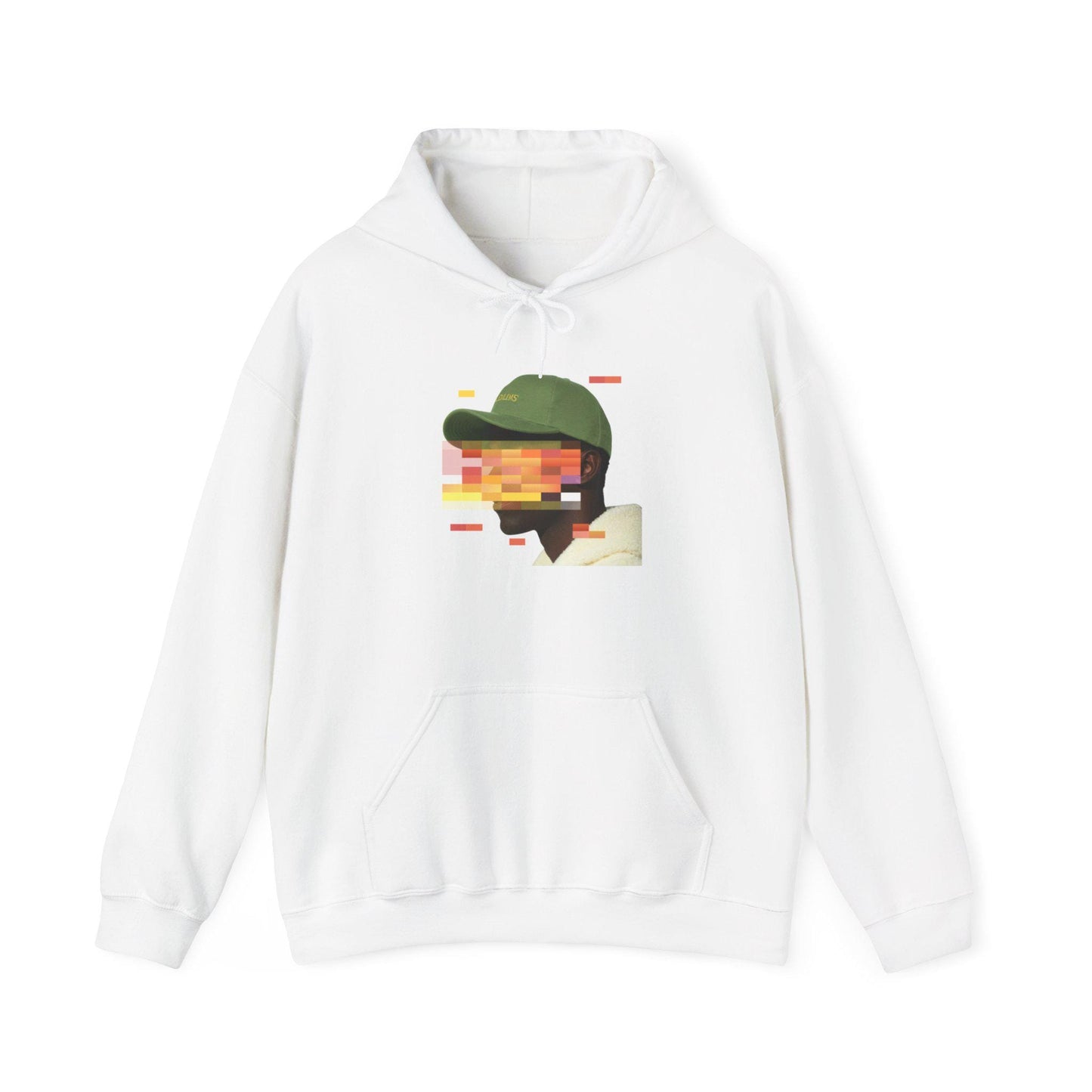 Glitch Pixel Green Cap Hoodie