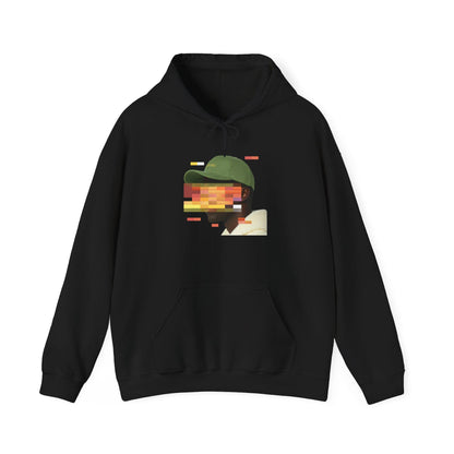 Glitch Pixel Green Cap Hoodie