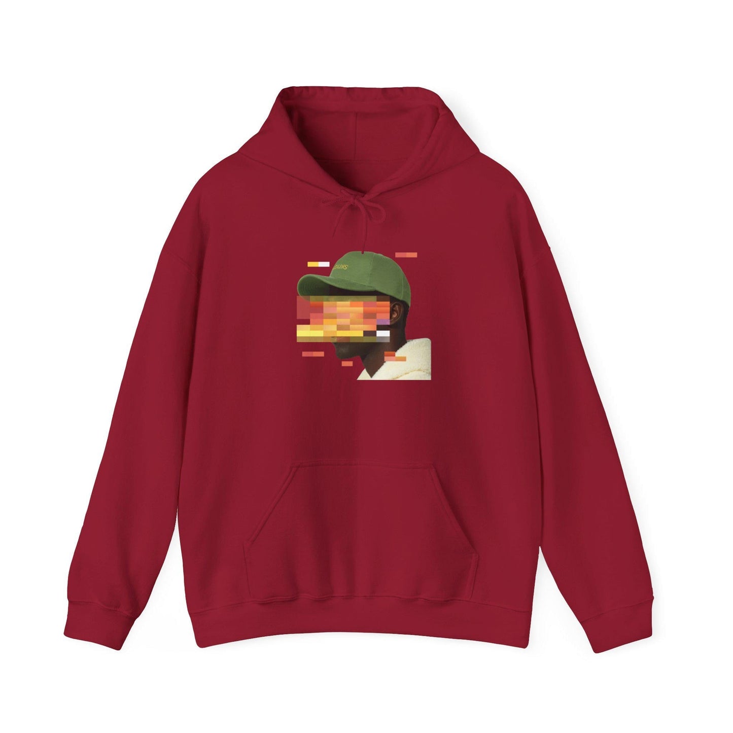 Glitch Pixel Green Cap Hoodie