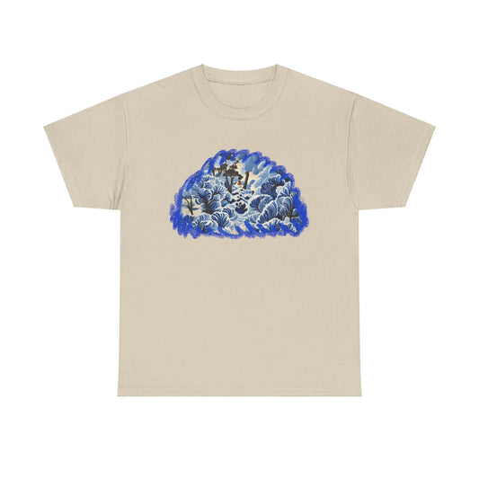 Blue Ocean Waves Japanese Tee