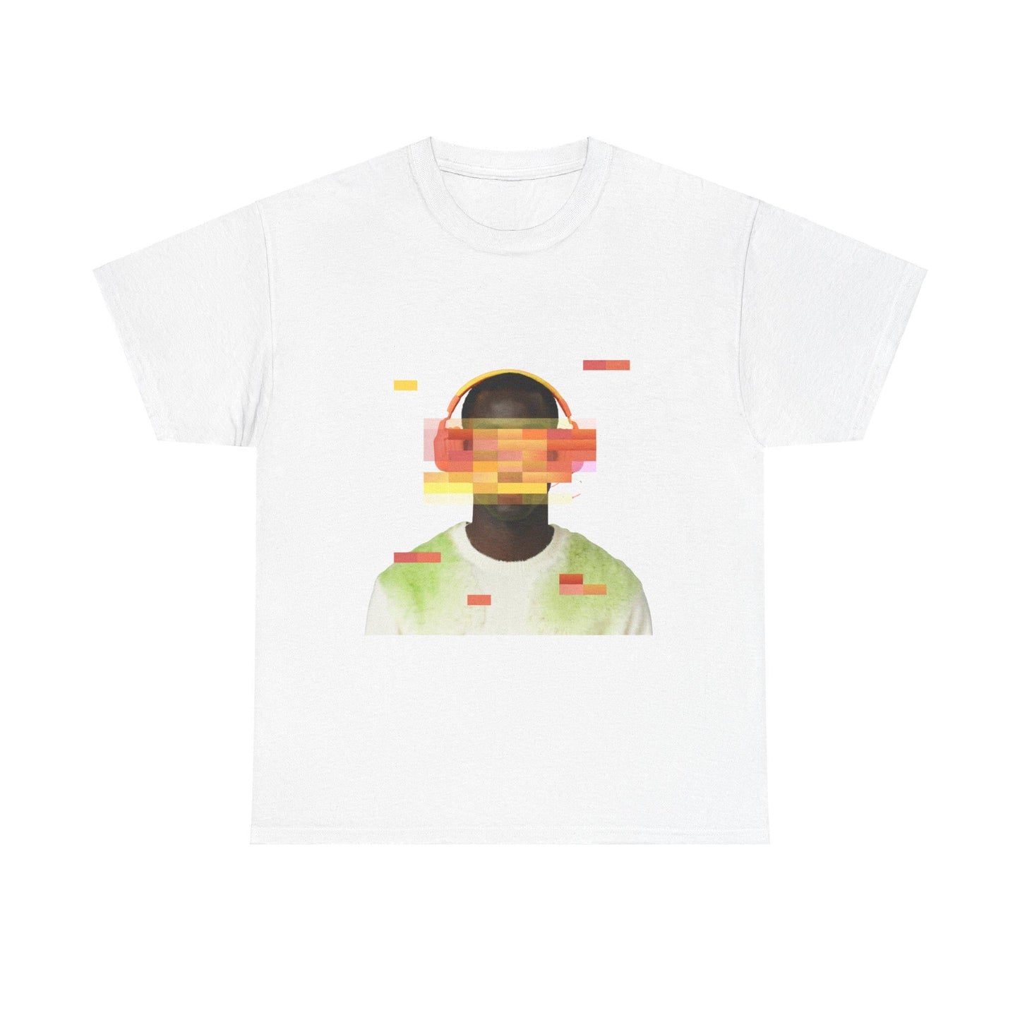 Glitch Art Headphones Graphic Tee