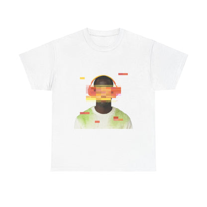 Glitch Art Headphones Graphic Tee