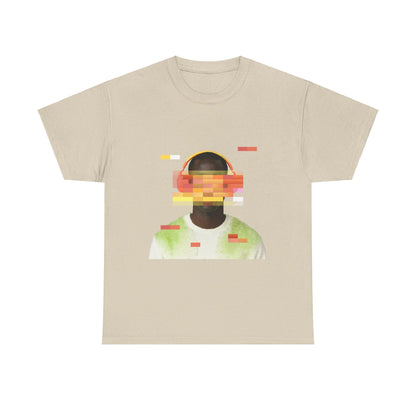 Glitch Art Headphones Graphic Tee