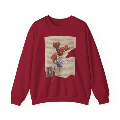 Pressed Flowers Vintage Paper Sweater
